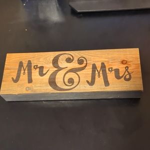 Mr. & Mrs. wooden decor